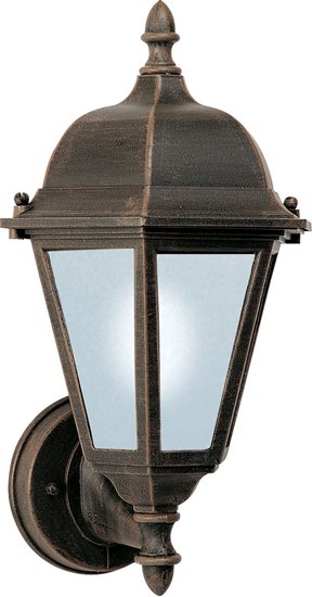 Foto para 13W Westlake EE 1-Light Outdoor Wall Lantern RP Frosted Glass GU24 Fluorescent 8"x15" 6-Min