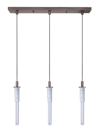 Picture of 18W Carte 3-Light Pendant BZ G24q-2 Quad T4 CLF Fluorescent (OA HT 24"-60") 6-Min