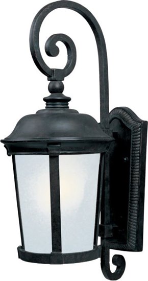 Foto para 18W Dover EE 1-Light Outdoor Wall Lantern BZ Frosted Seedy Glass GU24 Fluorescent 