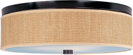 Picture of 18W Elements 3-Light Flush Mount OI Natural Fiber GU24 Fluorescent 20"x20"x6.25" 