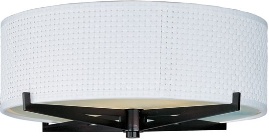 Foto para 18W Elements 3-Light Flush Mount OI Vinyl GU24 Fluorescent 16"x5.25" 