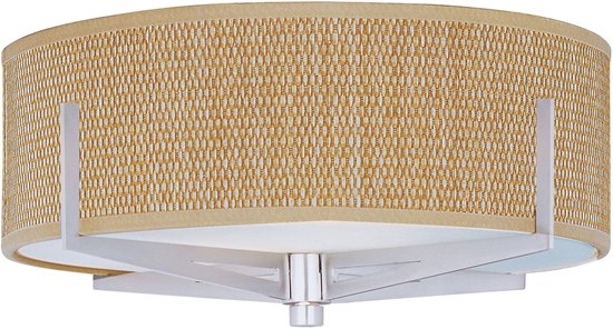 Picture of 18W Elements 3-Light Flush Mount SN Natural Fiber GU24 Fluorescent 16"x5.25" 