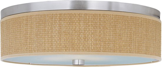 Foto para 18W Elements 3-Light Flush Mount SN Natural Fiber GU24 Fluorescent 20"x20"x6.25" 