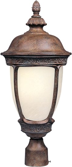 Picture of 18W Knob Hill EE 1-Light Outdoor Pole/Post Lantern SE Snow Flake Glass GU24 Fluorescent 