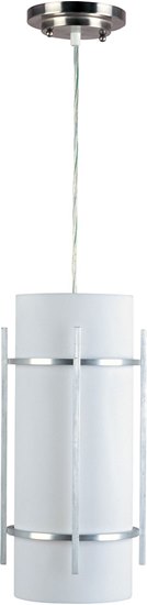 Foto para 18W Luna 1-Light Outdoor Hanging Lantern BM White Acrylic GU24 Fluorescent 