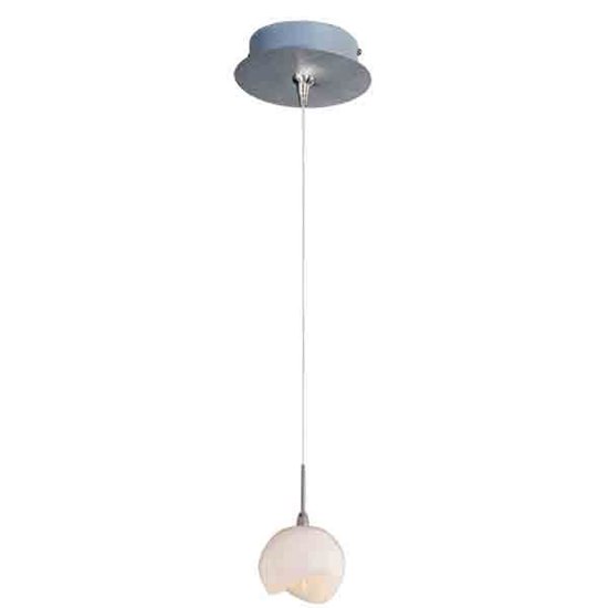 Foto para 20W Opal White 1-Light RapidJack Pendant and Canopy SN Glass 12V G4 Xenon (OA HT 5"-124") (CAN 5.75"x1.25")