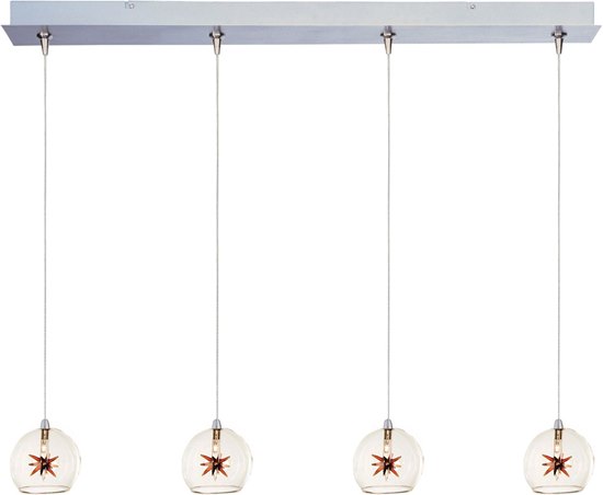 Foto para 20W Starburst 4-Light RapidJack Pendant and Canopy Clear/Amber 12V G4 Xenon (OA HT 7.25"-127.25") (CAN 34.5"x4.5"x2.25")