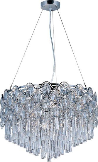 Picture of 25W Jewel 20-Light Pendant PC Beveled Crystal Glass G9 Xenon (OA HT 135")