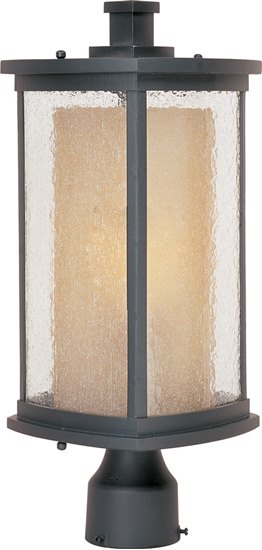 Foto para 26W Bungalow EE 1-Light Outdoor Pole/Post Lantern BZ Seedy/Wilshire Glass GU24 Fluorescent 