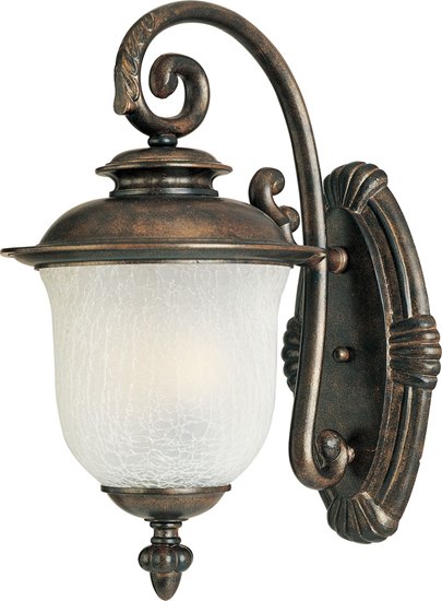 Foto para 26W Cambria EE 1-Light Outdoor Wall Lantern CH Frost Crackle Glass GU24 Fluorescent 