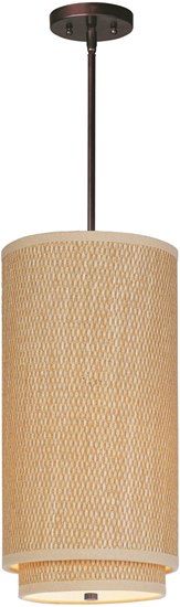 Foto para 26W Elements 1-Light Pendant with Stem OI Natural Fiber GU24 Fluorescent (OA HT 32"-72")