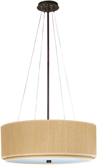 Picture of 26W Elements 4-Light Pendant OI Natural Fiber GU24 Fluorescent (OA HT 27"-59")