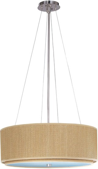 Foto para 26W Elements 4-Light Pendant SN Natural Fiber GU24 Fluorescent (OA HT 27"-59")