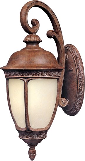 Picture of 26W Knob Hill EE 1-Light Outdoor Wall Lantern SE Snow Flake Glass GU24 Fluorescent 10"x24.5" 