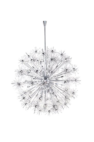 Foto para 35W Starfire 40-Light Chandelier PC Beveled Crystal G9 Xenon (OA HT 100")38" Chain