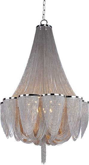 Picture of 40W Chantilly 14-Light Chandelier PN Metal G9 Xenon 42"x62" (CAN 6"x3")72" Chain