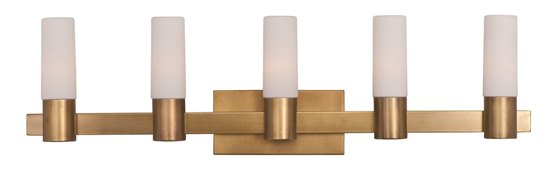 Foto para 40W Contessa 5-Light Bath Vanity NAB Satin White CA Incandescent 