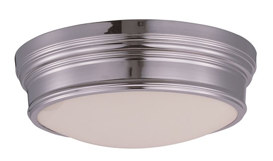 Picture of 40W Fairmont 3-Light Flush Mount PN Satin White MB Incandescent 