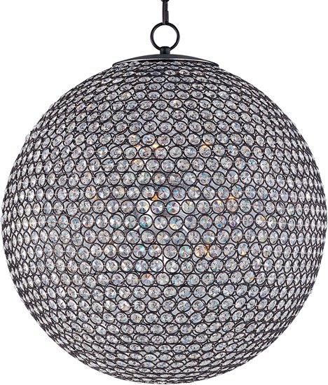 Picture of 40W Glimmer 12-Light Chandelier BZ Beveled Crystal Glass G9 Xenon 36" Chain