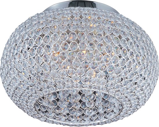 Foto para 40W Glimmer 5-Light Flush Mount PS Beveled Crystal Glass G9 Xenon 