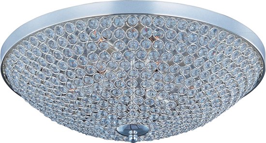 Picture of 40W Glimmer 9-Light Flush Mount PS Beveled Crystal Glass G9 Xenon 