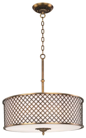 Foto para 40W Manchester 6-Light Pendant NAB Fabric MB Incandescent 