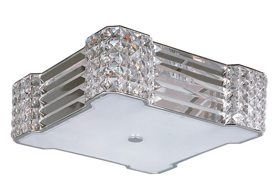 Foto para 40W Manhattan 4-Light Flush Mount PC Beveled Crystal G9 