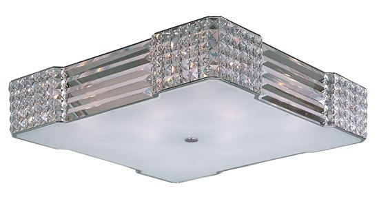 Picture of 40W Manhattan 8- Light Flush Mount PC Beveled Crystal G9 