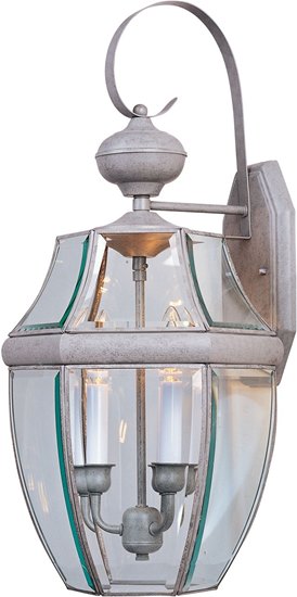 Picture of 40W South Park 3-Light Outdoor Wall Lantern BU Clear Glass CA Incandescent 