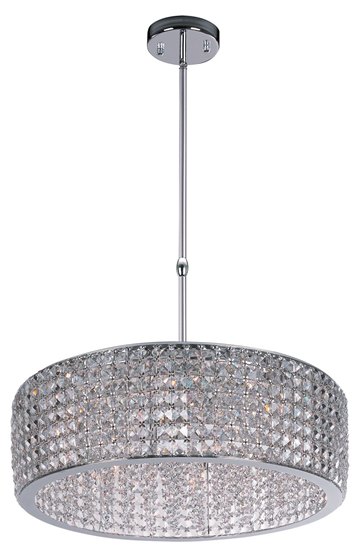 Foto para 40W Vision 12-Light Pendant PC Beveled Crystal G9 Xenon (OA HT 50.5")