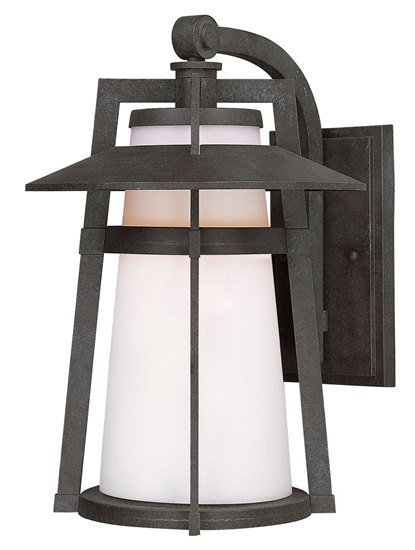 Picture of 4W Calistoga LED 1-Light Outdoor Wall Lantern AE Satin White 9"x12.5" 