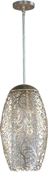 Foto para 50W Arabesque 6-Light Pendant GS Beveled Crystal Glass G9 Frost Xenon (OA HT 66")