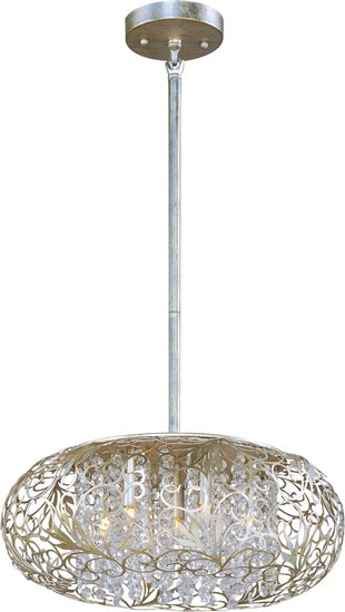 Foto para 50W Arabesque 7-Light Pendant GS Beveled Crystal Glass G9 Frost Xenon (OA HT 52") (CAN 6"x0.75")