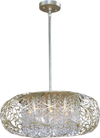 Picture of 50W Arabesque 9-Light Pendant GS Beveled Crystal Glass G9 Frost Xenon (OA HT 56")