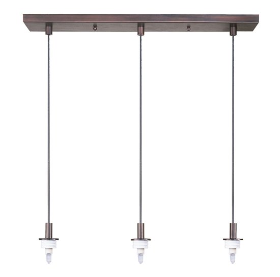 Picture of 50W Carte 3-Light Pendant BZ G9 Xenon 24.5" (OA HT 24"-60") 6-Min