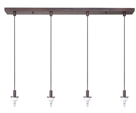 Foto para 50W Carte 4-light Pendant Frame BZ G9 Xenon 33" (OA HT 24"-60") 4-Min