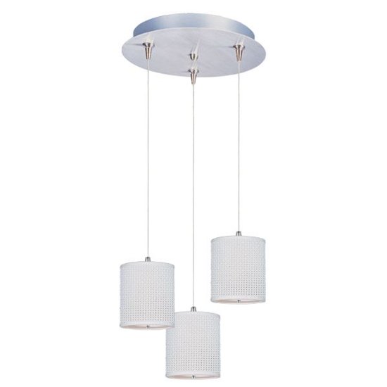 Foto para 50W Elements 3-Light RapidJack Pendant and Canopy SN Vinyl 12V GY6.35 T4 Xenon (OA HT 19"-128.25") (CAN 11.75"x1.25")