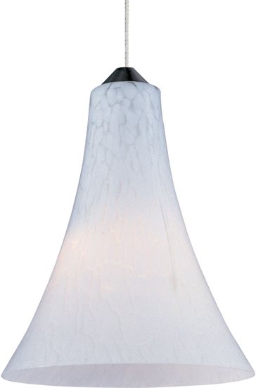 Foto para 50W Leopard 1-Light RapidJack Pendant SN White Leopard Glass 12V GY6.35 T4 Xenon 