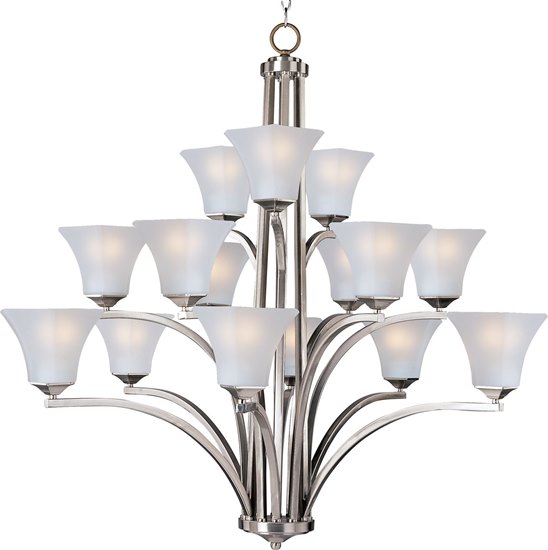 Picture of 60W Aurora 15-Light Chandelier SN Frosted Glass MB Incandescent 72" Chain