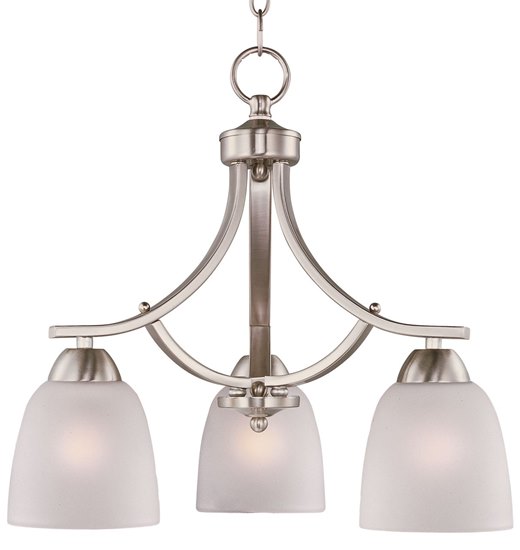 Picture of 60W Axis 3-Light Chandelier SN Frosted Glass MB Incandescent 