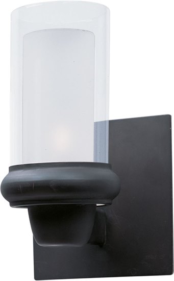 Picture of 60W Bayview 1-Light Wall Sconce BZ Clear/Frosted Glass G9 Frost Xenon 