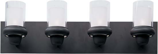 Picture of 60W Bayview 4-Light Bath Vanity BZ Clear/Frosted Glass G9 Frost Xenon 