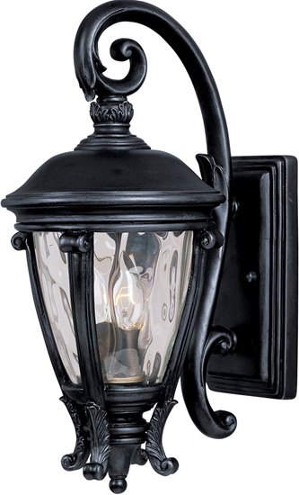 Foto para 60W Camden VX 2-Light Outdoor Wall Lantern BK Water Glass Glass CA Incandescent 