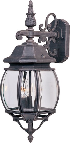 Picture of 60W Crown Hill 3-Light Outdoor Wall Lantern RP Clear Glass CA Incandescent 8"x23" 4-Min