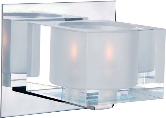 Foto para 60W Cubic 1-Light Bath Vanity PC Clear Glass G9 Xenon 