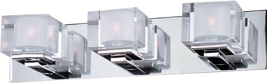 Foto para 60W Cubic 3-Light Bath Vanity PC Clear Glass G9 Xenon 