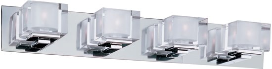 Foto para 60W Cubic 4-Light Bath Vanity PC Clear Glass G9 Xenon 