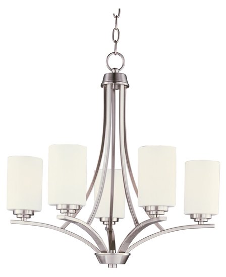 Foto para 60W Deven 5-Light Chandelier SN Satin White MB Incandescent 