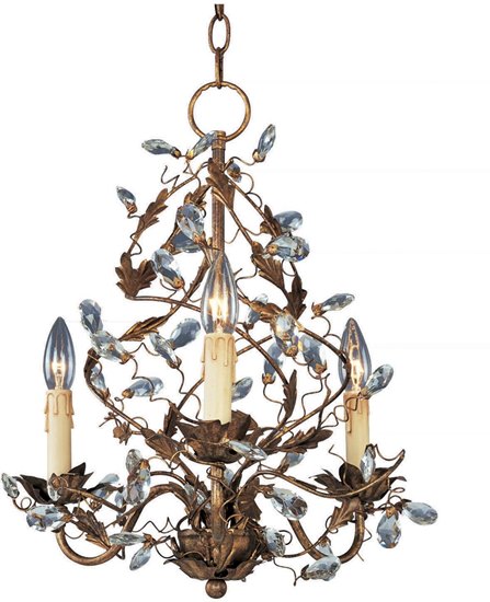 Foto para 60W Elegante 3-Light Chandelier EG CA Incandescent 18.5"x18" 36" Chain