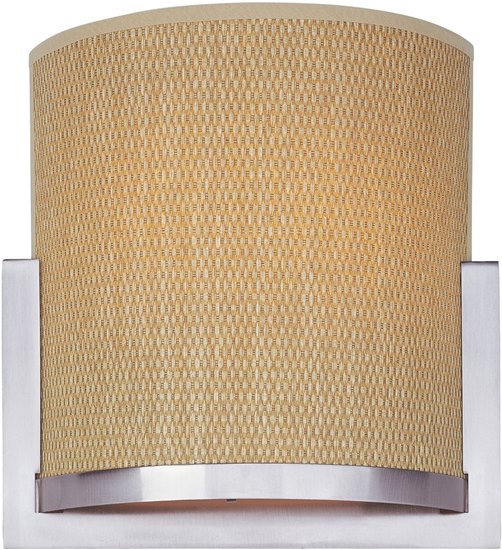 Picture of 60W Elements 1-Light Wall Sconce SN Natural Fiber G9 Xenon 